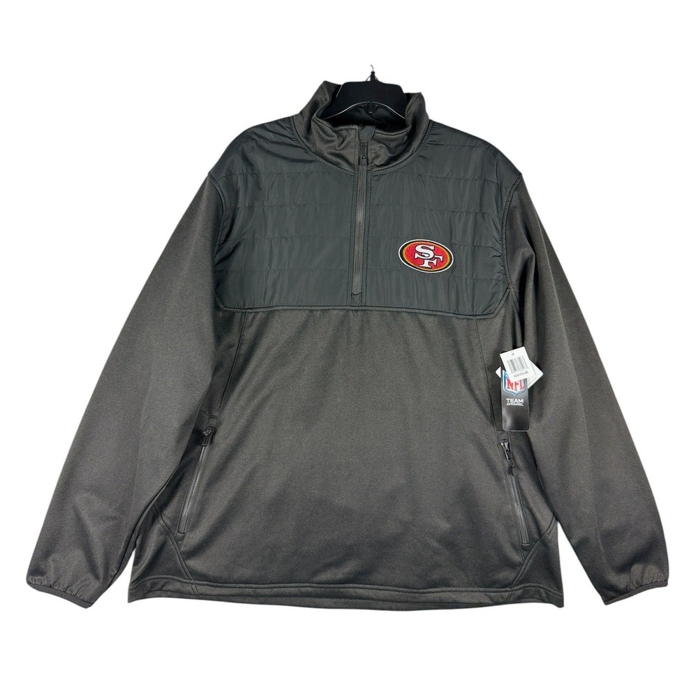 Dunbrooke San Francisco 49ers Pathfinder 1/4 Zip Jacket Black Mens XL New NFL